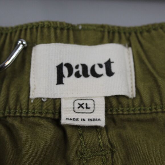 Pact Pants Womens Extra Large Organic Cotton Twill Straight Leg Utility Green - Picture 5 of 13
